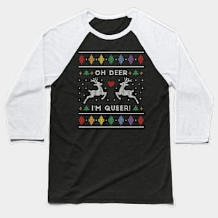 Oh Deer, I'm Queer Baseball T-Shirt